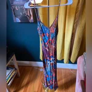 Anthropologie Slip Multi-Colored Floral Dress